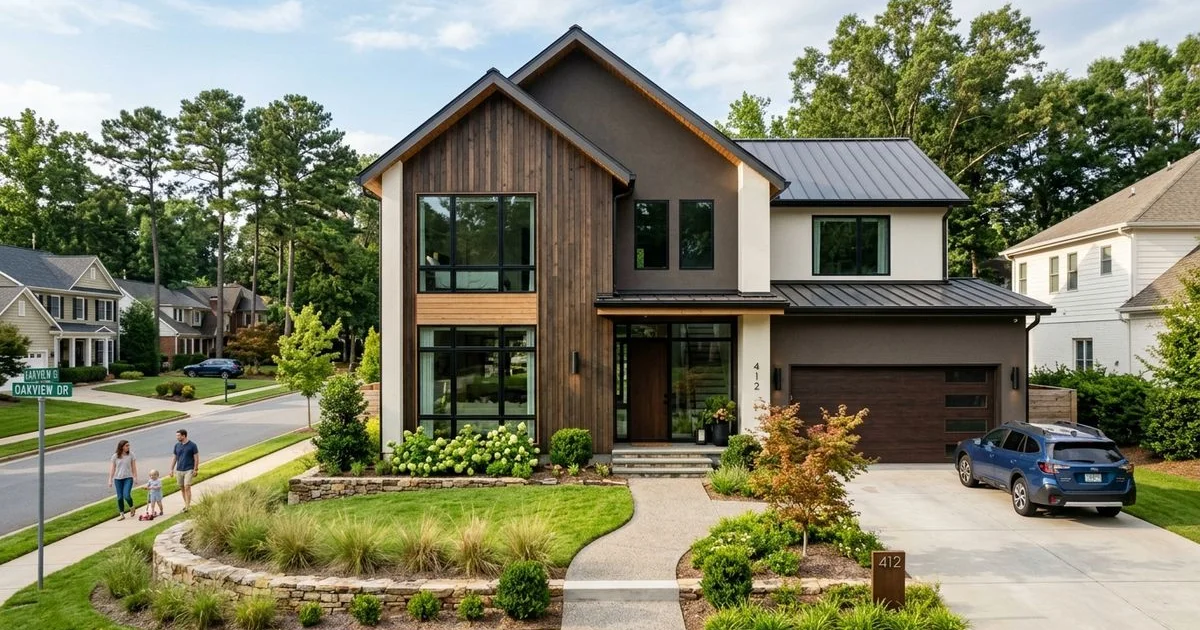 New construction Charlotte home compared to a renovated 1960s Myers Park home
