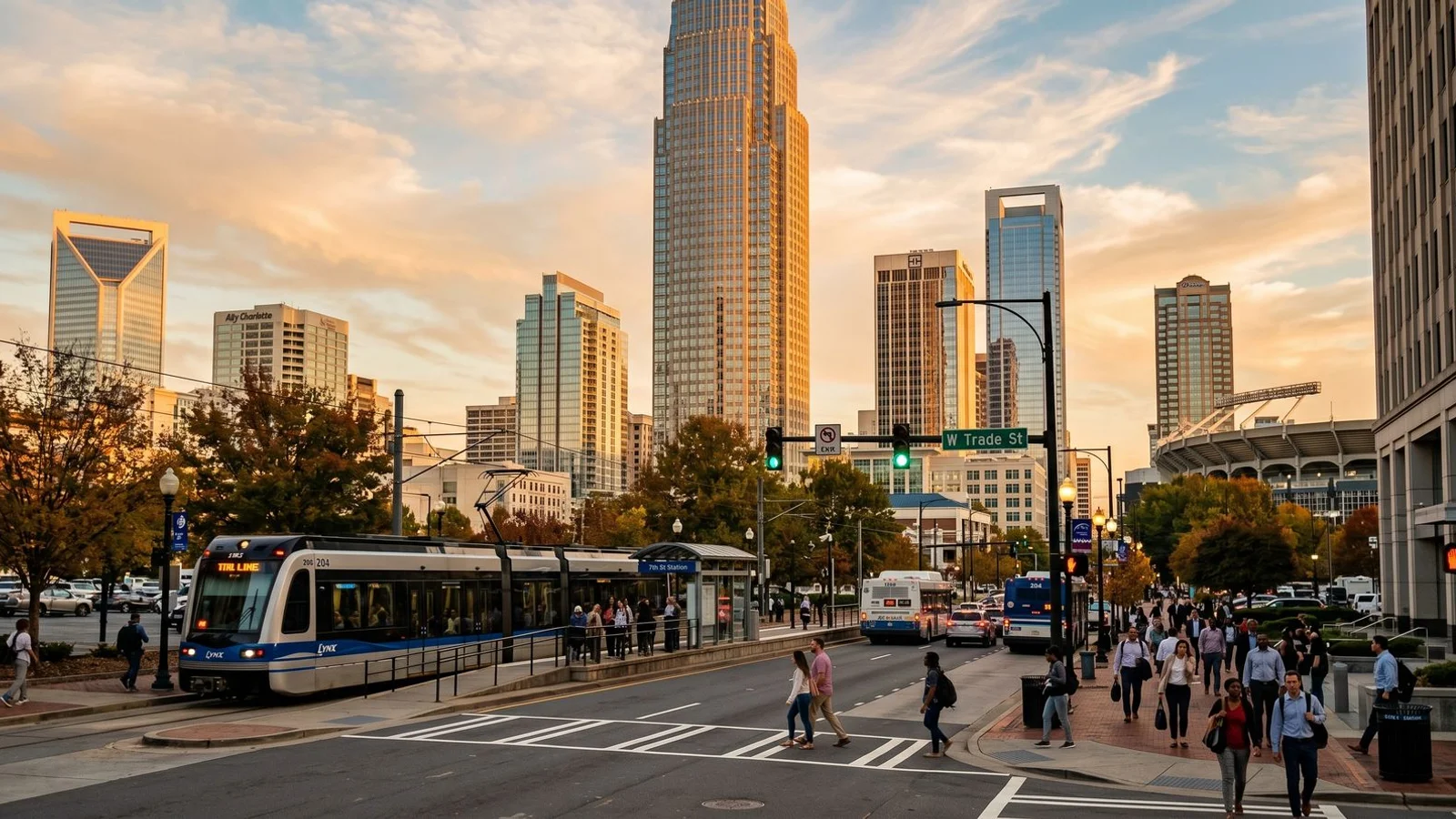 Editorial lifestyle photograph of Uptown Charlotte
